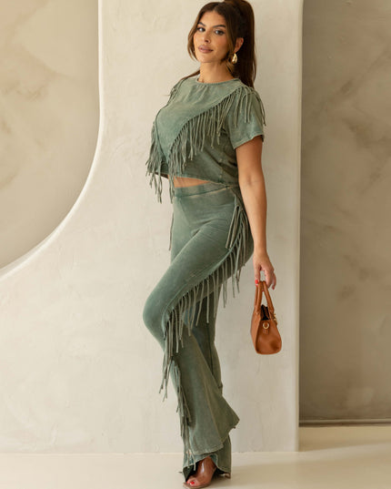 Fringe detailed top - Muvin 