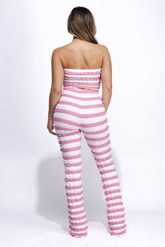 Popcorn Fabric Tube Top And Pants set - Muvin 