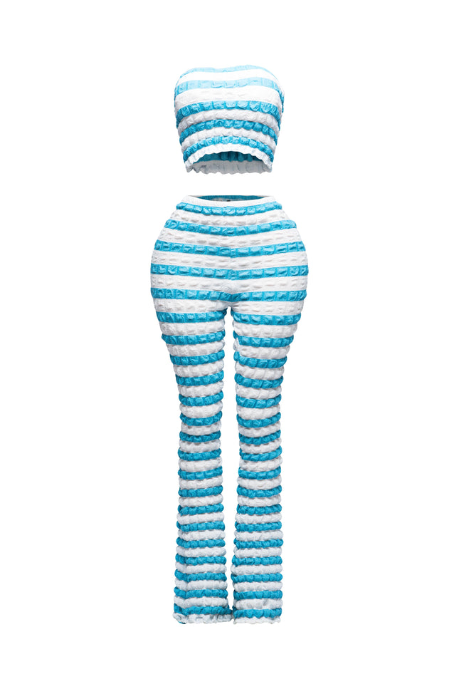 Popcorn Fabric Tube Top And Pants set - Muvin 