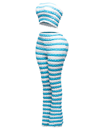 Popcorn Fabric Tube Top And Pants set - Muvin 