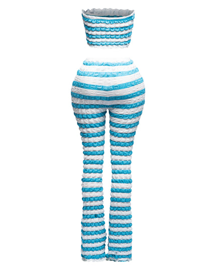 Popcorn Fabric Tube Top And Pants set - Muvin 