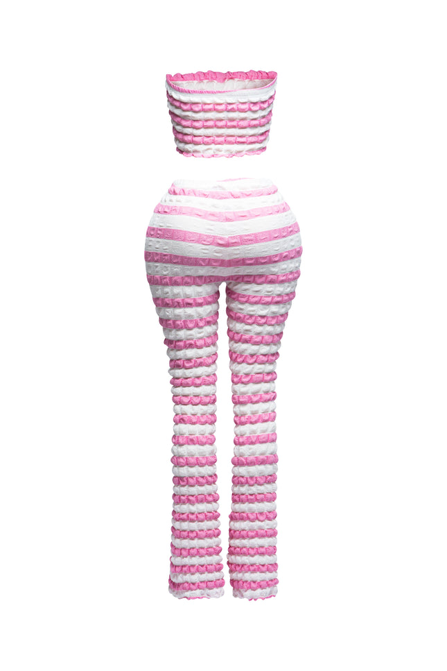 Popcorn Fabric Tube Top And Pants set - Muvin 