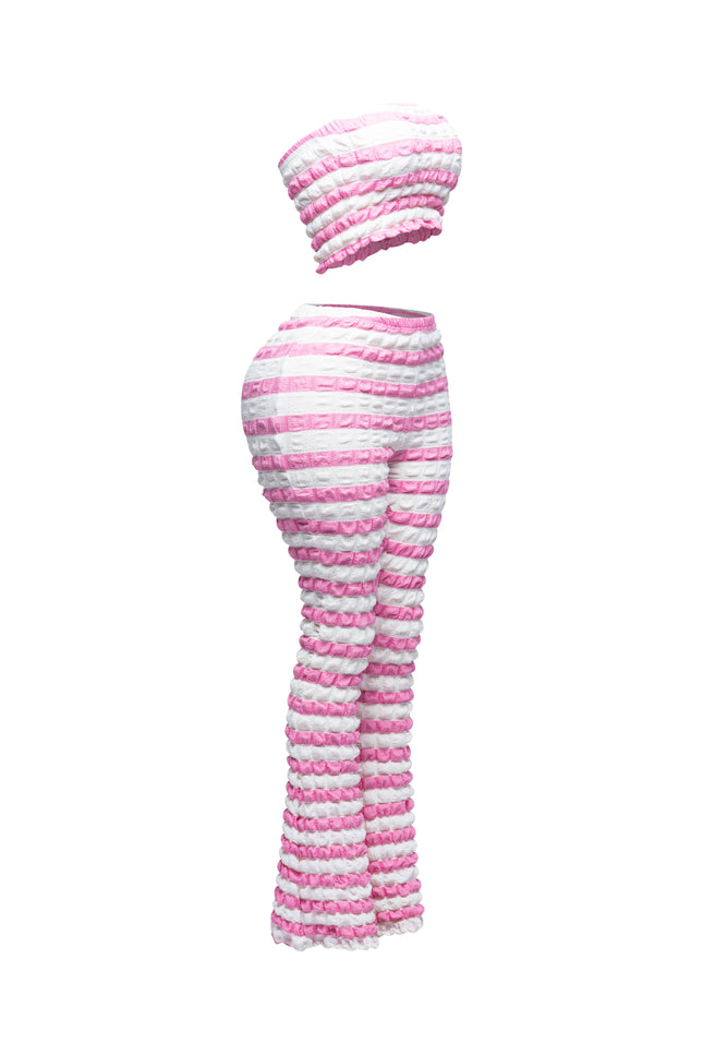 Popcorn Fabric Tube Top And Pants set - Muvin 