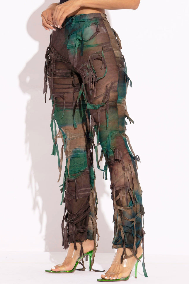 Distressed Flare Pant - Muvin 