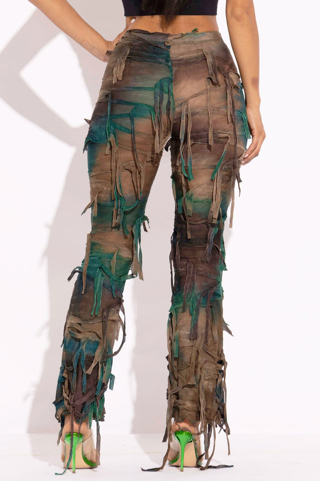 Distressed Flare Pant - Muvin 