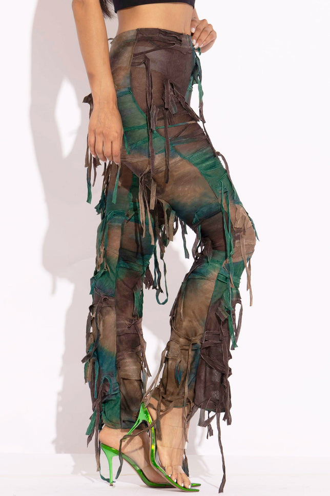 Distressed Flare Pant - Muvin 