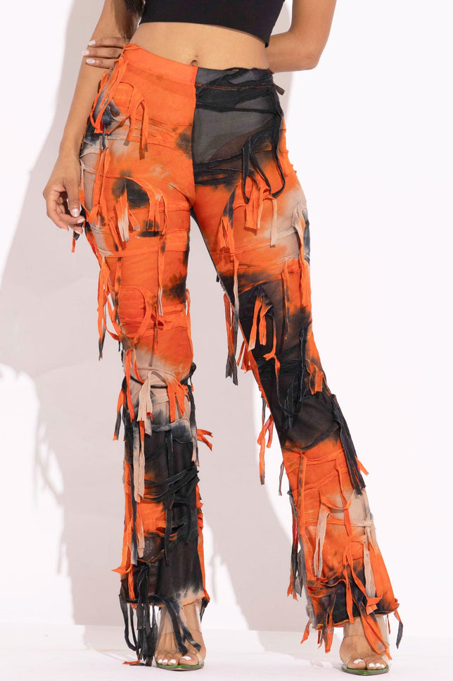 Distressed Flare Pant - Muvin 