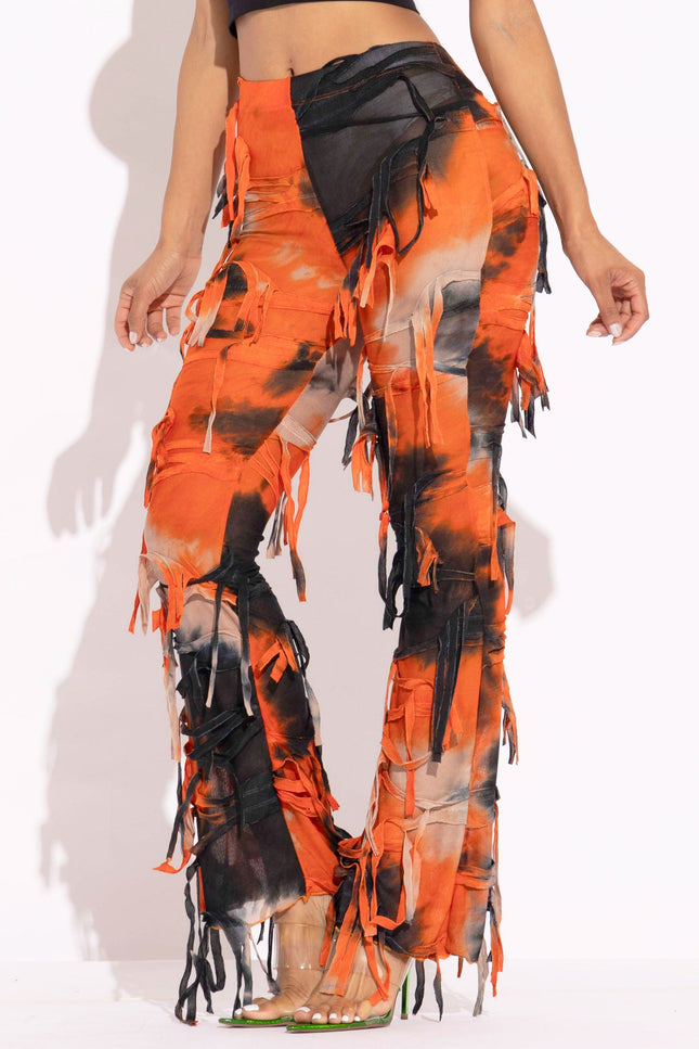 Distressed Flare Pant - Muvin 