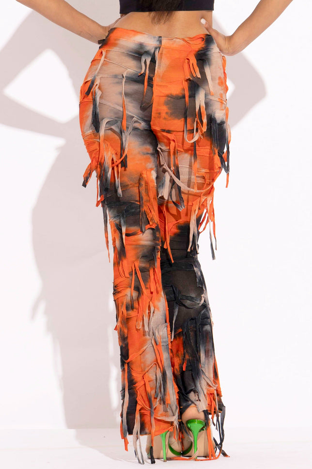 Distressed Flare Pant - Muvin 
