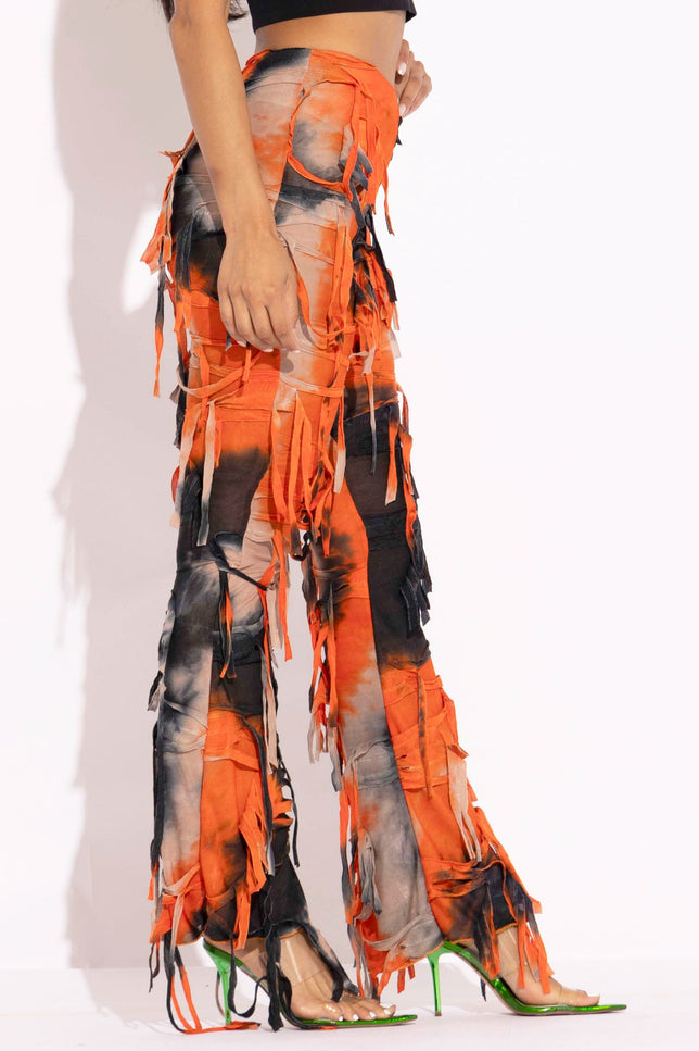 Distressed Flare Pant - Muvin 