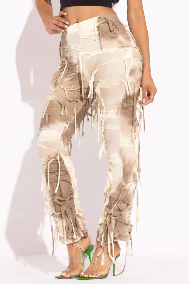 Distressed Flare Pant - Muvin 