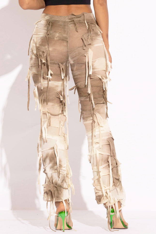 Distressed Flare Pant - Muvin 