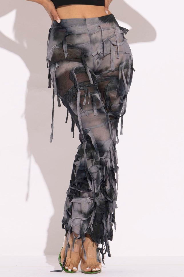 Distressed Flare Pant - Muvin 