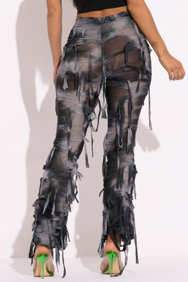 Distressed Flare Pant - Muvin 