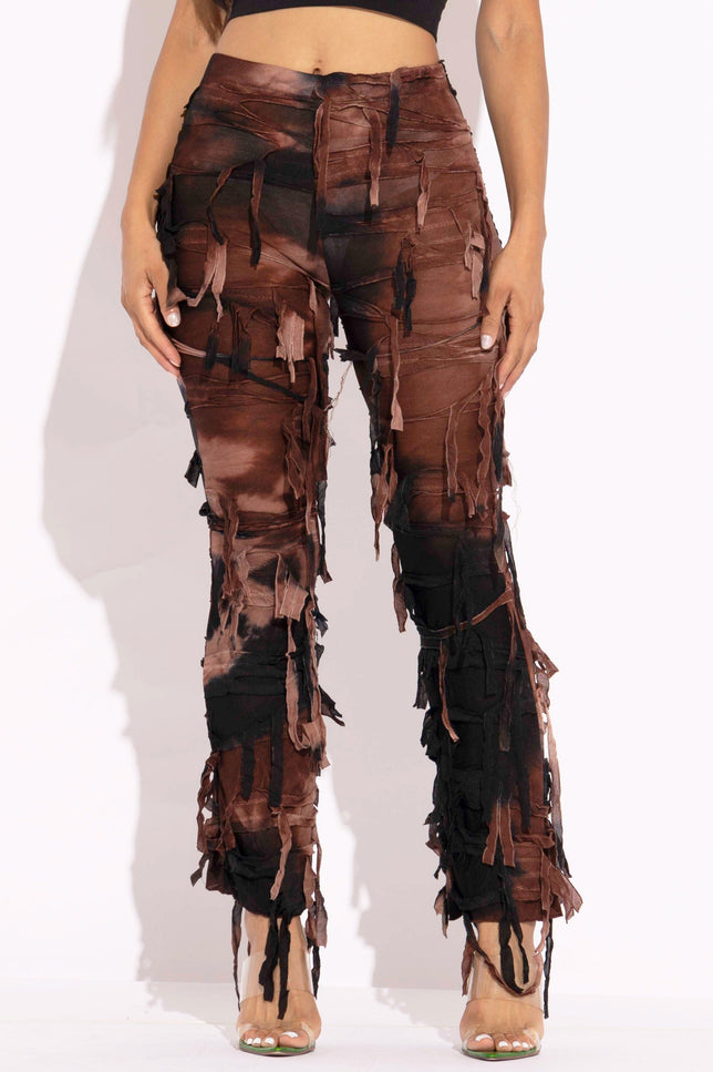 Distressed Flare Pant - Muvin 