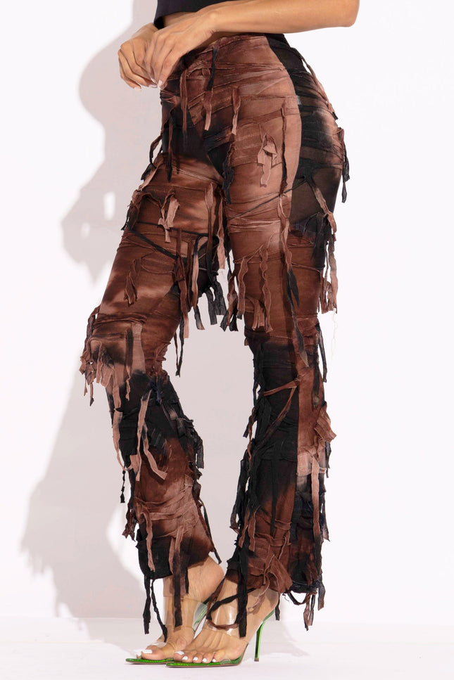 Distressed Flare Pant - Muvin 