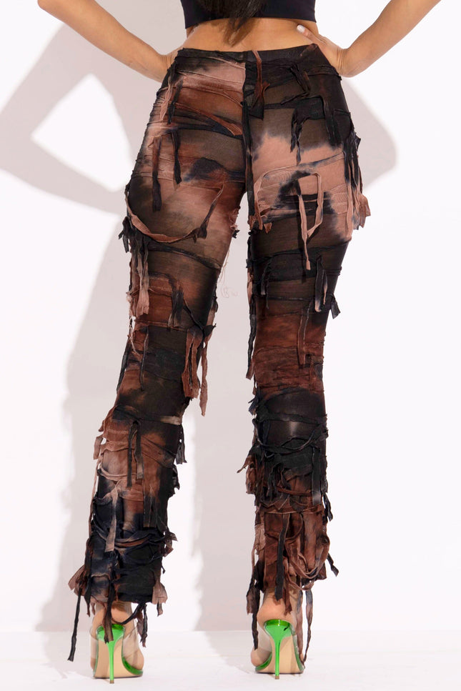 Distressed Flare Pant - Muvin 