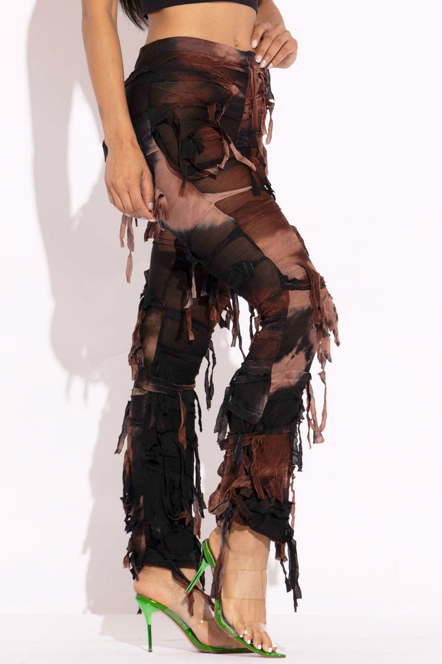 Distressed Flare Pant - Muvin 