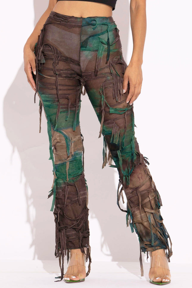 Distressed Flare Pant - Muvin 