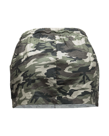Camo drawstring mini skirt - Muvin 