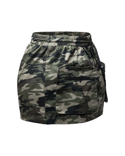 Camo drawstring mini skirt - Muvin 