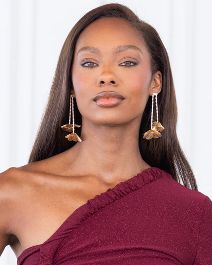 Delicate Blossom Jewel Drop Earrings - Muvin 