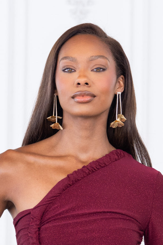 Delicate Blossom Jewel Drop Earrings - Muvin 