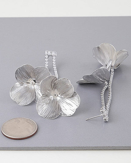Delicate Blossom Jewel Drop Earrings - Muvin 