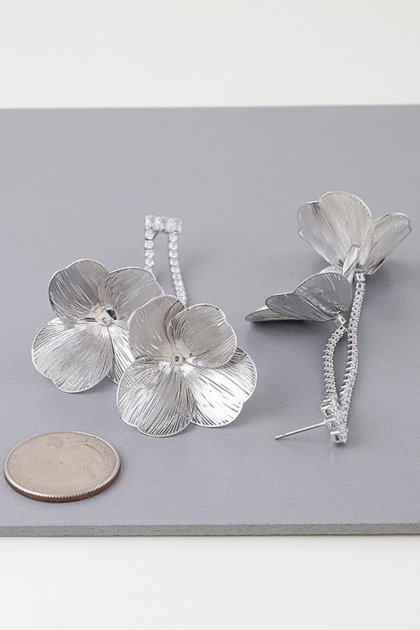 Delicate Blossom Jewel Drop Earrings - Muvin 