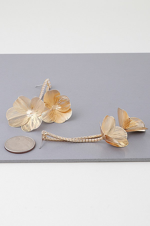 Delicate Blossom Jewel Drop Earrings - Muvin 