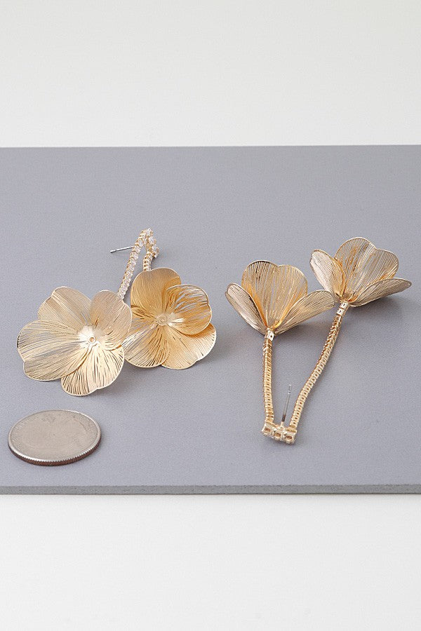 Delicate Blossom Jewel Drop Earrings - Muvin 
