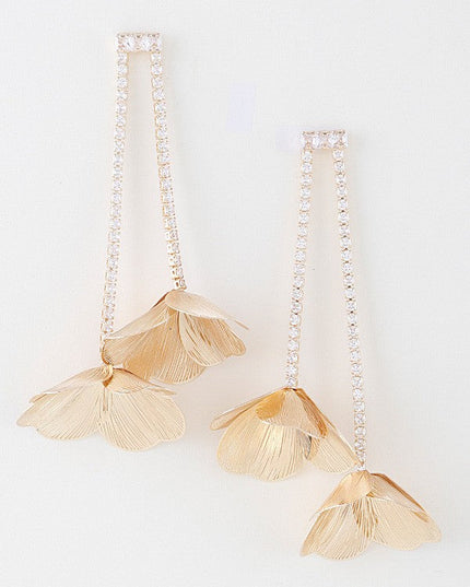Delicate Blossom Jewel Drop Earrings - Muvin 