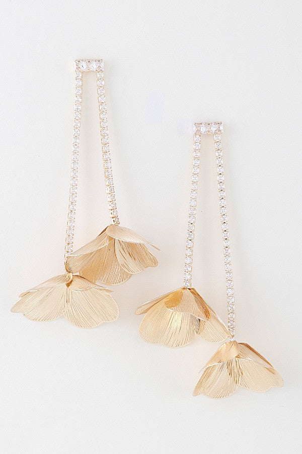 Delicate Blossom Jewel Drop Earrings - Muvin 
