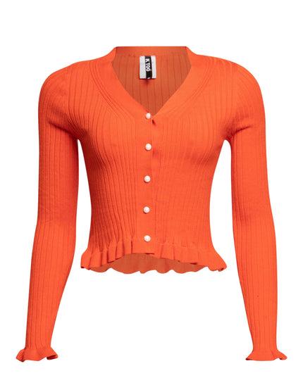 Ribbed Button-Up Cardigan - Muvin 