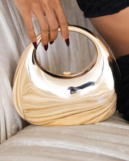 Metallic Plastic Party Clutch - Muvin 