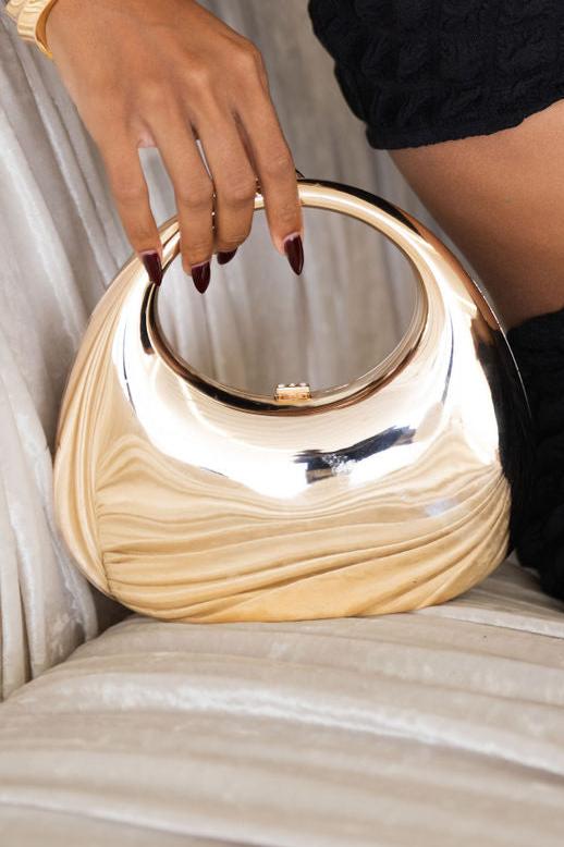 Metallic Plastic Party Clutch - Muvin 