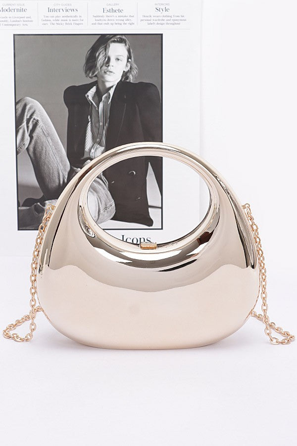 Metallic Plastic Party Clutch - Muvin 