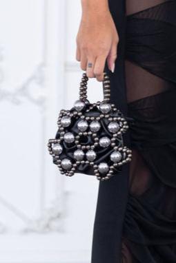 Metallic Plastic Ball Party Clutch w/Pouch - Muvin 