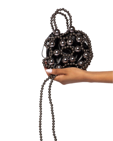 Metallic Plastic Ball Party Clutch w/Pouch - Muvin 