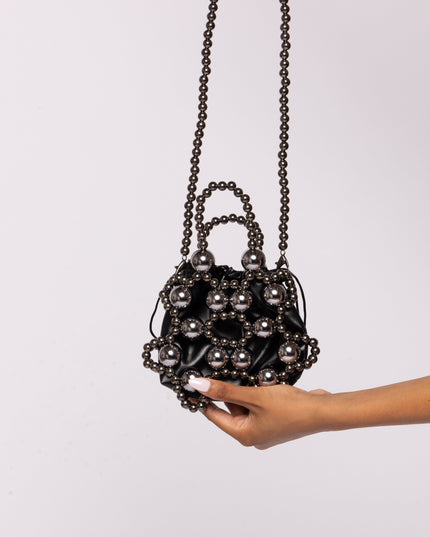 Metallic Plastic Ball Party Clutch w/Pouch - Muvin 