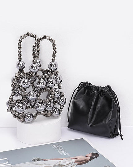 Metallic Plastic Ball Party Clutch w/Pouch - Muvin 