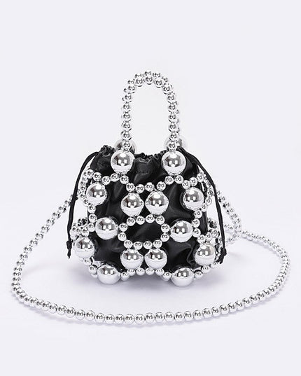 Metallic Plastic Ball Party Clutch w/Pouch - Muvin 