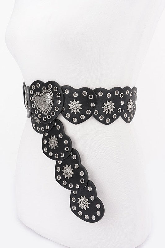 Cosmic Crush Heart Concho Belt - Muvin 