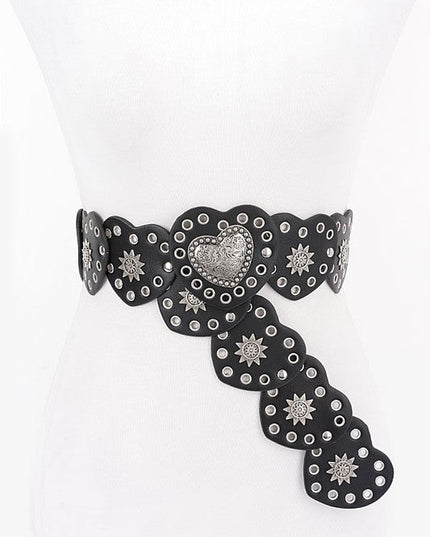 Cosmic Crush Heart Concho Belt - Muvin 