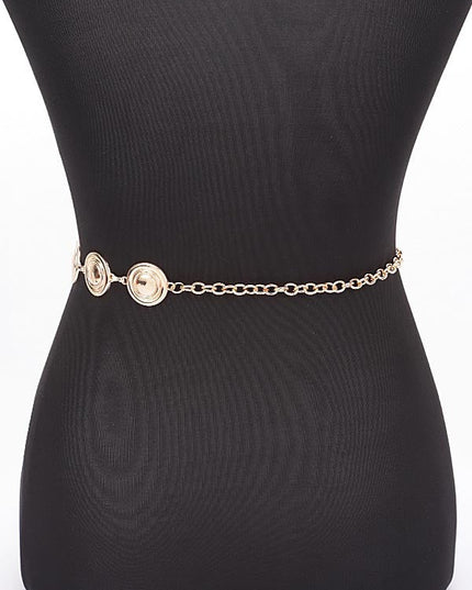 Round Metal Chain Belt - Muvin 