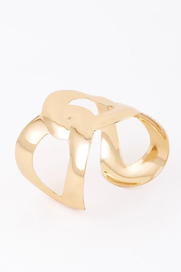 Hammered Loop Cuff Bracelet - Muvin 