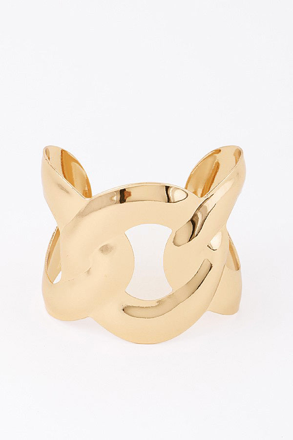 Hammered Loop Cuff Bracelet - Muvin 
