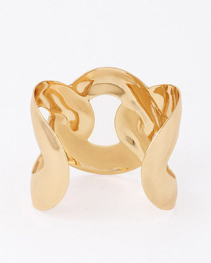 Hammered Loop Cuff Bracelet - Muvin 