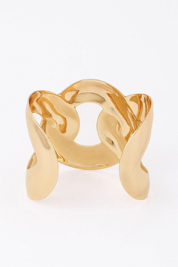 Hammered Loop Cuff Bracelet - Muvin 