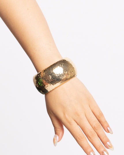 Hammered Metal Bangle Bracelet - Muvin 